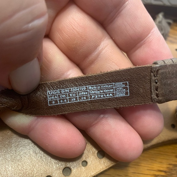 UGG Women's Brown Braided Sandals Size 8 casual hippie, festival Boho flat fun - Picture 7 of 11